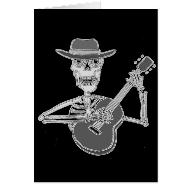 Guitarra que juega esquelética artsy fresca (Frente)