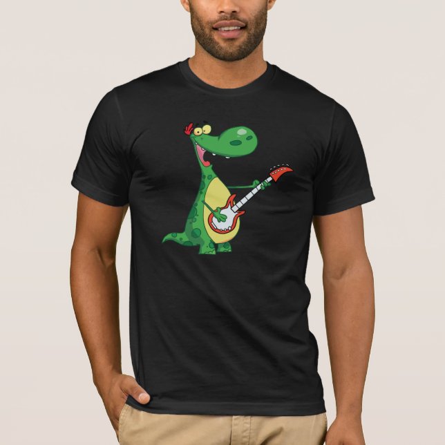 Guitarra que juega la camiseta para hombre del (Anverso)