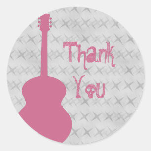 Guitarra Rosa Grunge Gracias Pegatinas
