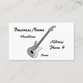 guitarra, tarjeta de visita