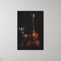 guitarra y amplificador arte de pared de lienzo gr