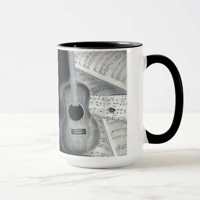 Guitarra y taza de la partitura (Derecha)