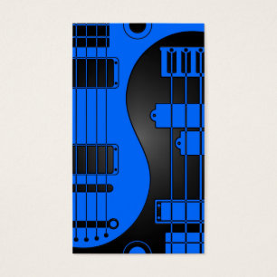 Guitarra y Yin bajo Yang azul y negro