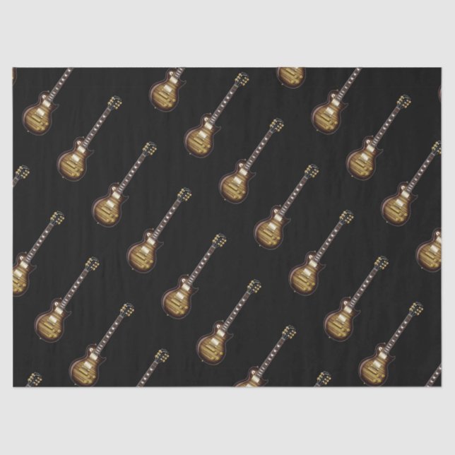 Guitarras en el papel seda negro (Anverso)