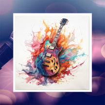 Guitarras Psicodélicas que aplastan la foto arte #