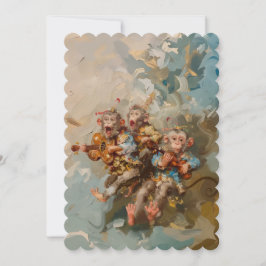 Guitarras - Tamaño de Invitación plana: 12.7 cm x 