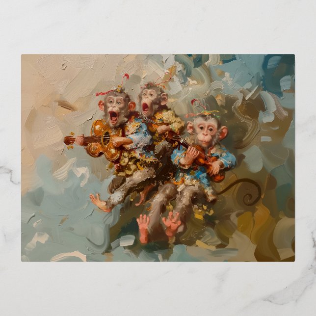 Guitarras - Tarjetas Postales de Papel de Estaño (Anverso)