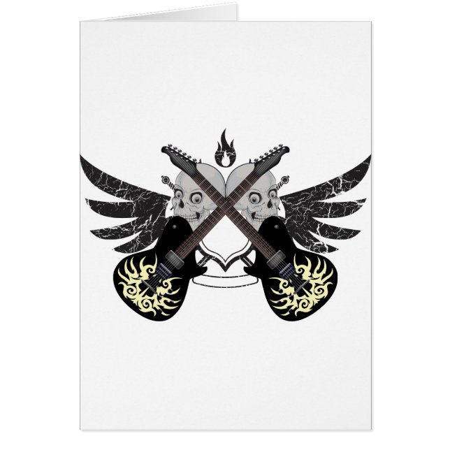 Guitarras y cráneos cruzados (Frente)