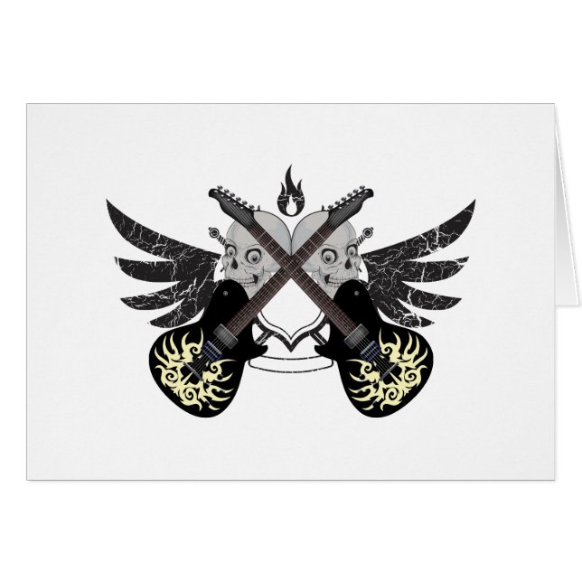 Guitarras y cráneos cruzados (Anverso (Horizontal))