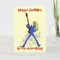 Guitarrista de rock de Guay Diseño de tarjetas Hap