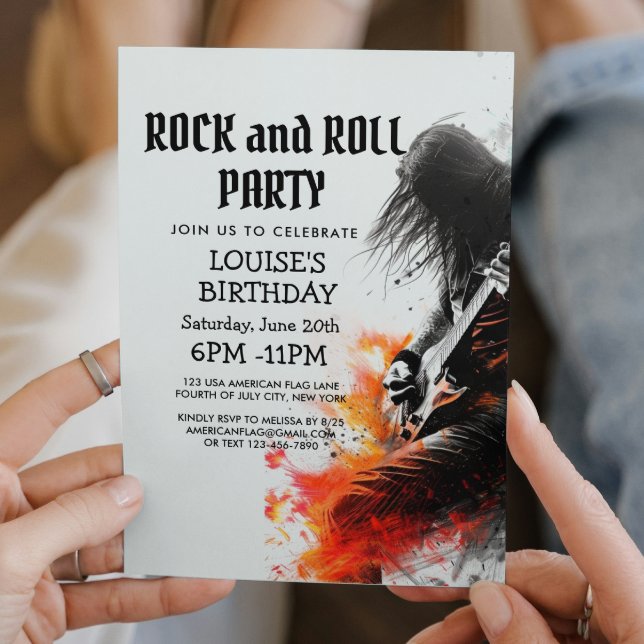 Guitarrista e Invitación a la Fiesta de Rock And R (Subido por el creador)