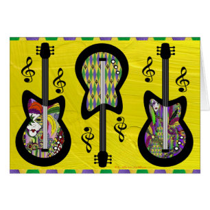 Guitars coloridos del Mardi Gras