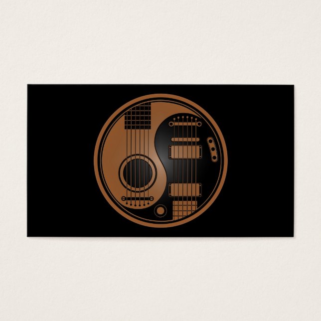 Guitars eléctricos acústicos marrones y negros Yin (Frente)