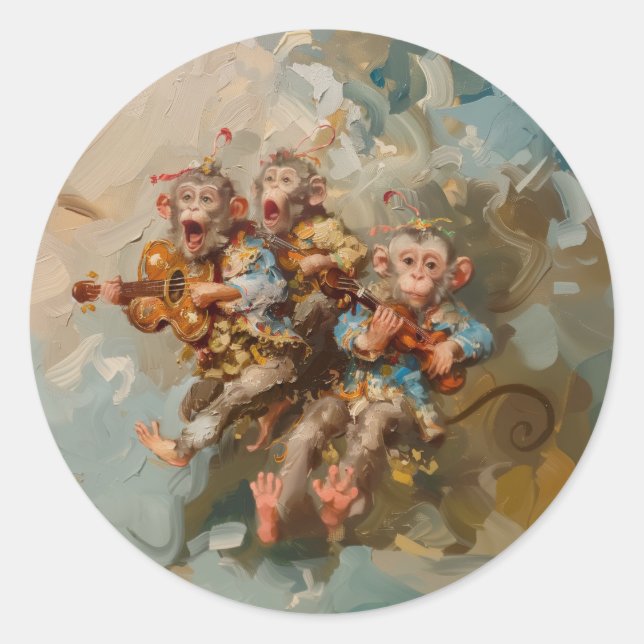 Guitars - Pegatinas redondos para el arte de las s (Anverso)