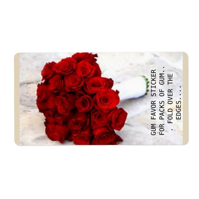 GUM FAVOR PEGATINAS PARA ENVASES DE GUM AGREGAR TU (Frente)