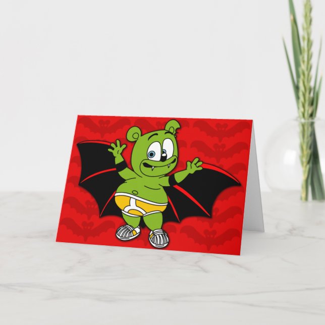 Gummibär Es Una Tarjeta De Vampiro Halloween (Anverso)