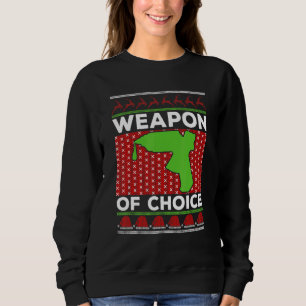 Gun caliente Pistol Navidades feos Sweater Crafter