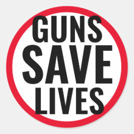 Guns Save Lives pegatina