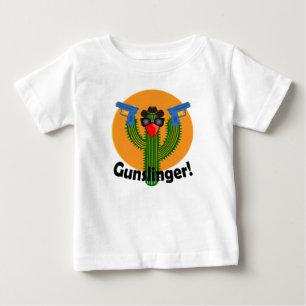 Gunslinger Cactus Design - Baby Fine Jersey T-Shir