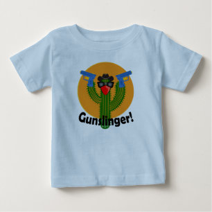 Gunslinger Cactus Design - Baby Fine Jersey T-Shir