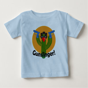 Gunslinger Cactus Design - Baby Fine Jersey T-Shir