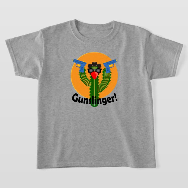 Gunslinger Cactus Design - Camiseta básica para ni (Distribución)