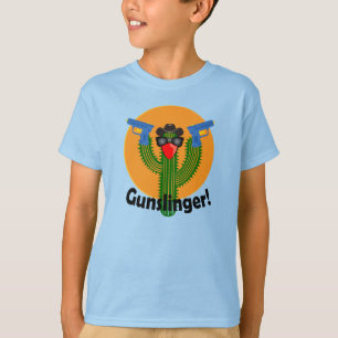 Gunslinger Cactus Design - Camiseta básica para ni
