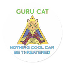 Guru Cat Nothing pegatinas de Guay