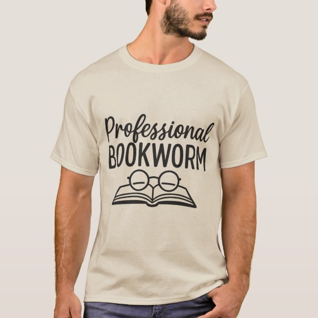 Gusano de biblioteca profesional - Des de camiseta (Anverso)