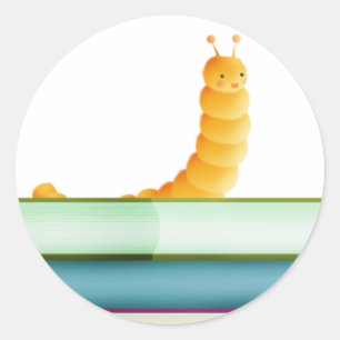 Gusano del libro - pegatinas