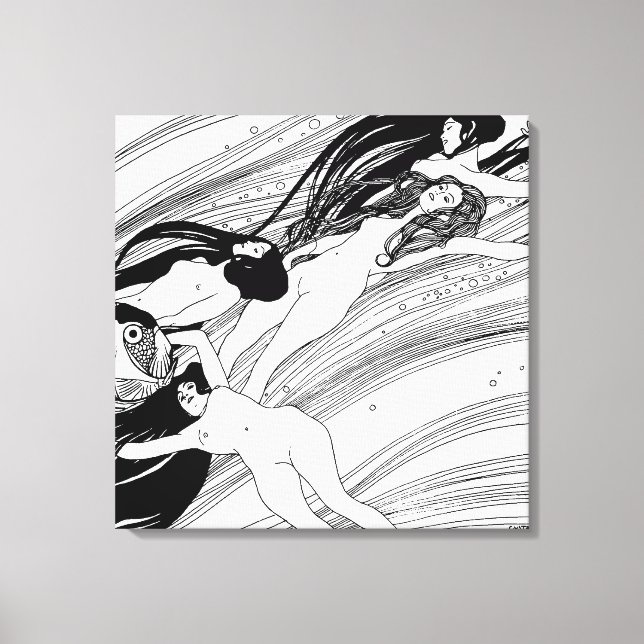 Gustav Klimt - Arte japonés surrealista de sangre  (Anverso)