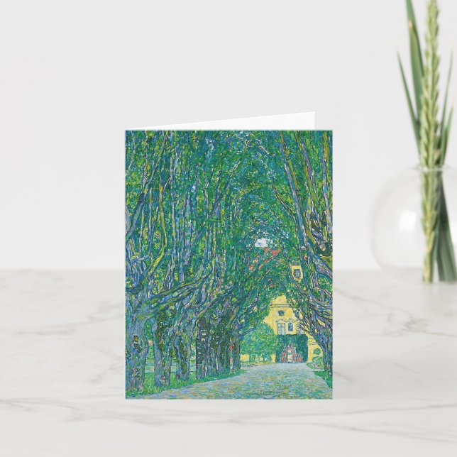 Gustav Klimt Avenue Schloss Kramer Park Notecard (Anverso)