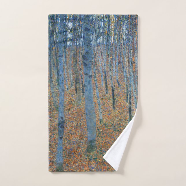 Gustav Klimt Beech Tree Forest Grove (Toalla de mano)