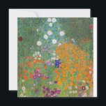 Gustav Klimt Cottage Garden Pinting Tarjeta plana<br><div class="desc">Pintura de jardín de cabaña por Gustav Klimt - Tarjeta de saludo plana</div>