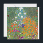 Gustav Klimt Cottage Garden Pinting Tarjeta plana<br><div class="desc">Pintura de jardín de cabaña por Gustav Klimt - Tarjeta de saludo plana</div>