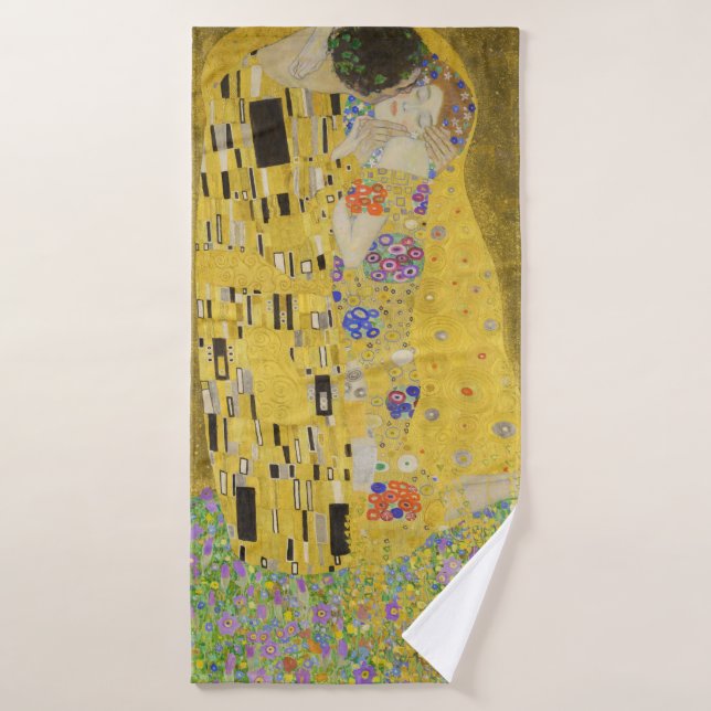 Gustav Klimt - El beso (Toalla de baño)