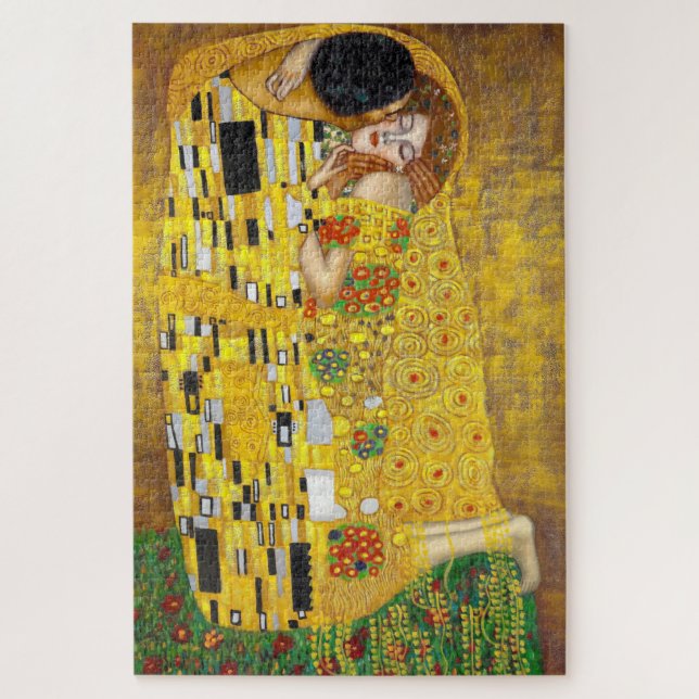 Gustav Klimt - El rompecabezas de Kiss (Vertical)