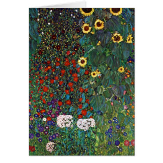 Gustav Klimt Farm Garden con girasoles