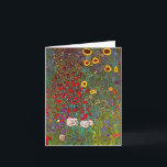 Gustav Klimt Farm Garden con Tarjeta de Nota para<br><div class="desc">Gustav Klimt Farm Garden con tarjeta de apunte Sunflowers. Óleo sobre lienzo de 1905-06. Aunque Klimt es reconocido por su época dorada que produjo obras clásicas como El beso y retrato de Adele Bloch Bauer, el artista también produjo algunas obras paisajísticas tremendamente encantadoras. El Garden Farm with Sunflowers cuenta con...</div>