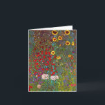 Gustav Klimt Farm Garden con Tarjeta de Nota para<br><div class="desc">Gustav Klimt Farm Garden con tarjeta de apunte Sunflowers. Óleo sobre lienzo de 1905-06. Aunque Klimt es reconocido por su época dorada que produjo obras clásicas como El beso y retrato de Adele Bloch Bauer, el artista también produjo algunas obras paisajísticas tremendamente encantadoras. El Garden Farm with Sunflowers cuenta con...</div>