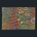 Gustav Klimt Farm Garden con toalla de girasol<br><div class="desc">Gustav Klimt Farm Garden con toalla de cocina Sunflowers. Óleo sobre lienzo de 1905-06. Aunque Klimt es reconocido por su época dorada que produjo obras clásicas como El beso y retrato de Adele Bloch Bauer, el artista también produjo algunos paisajes tremendamente encantadores. El Garden Farm with Sunflowers cuenta con un...</div>