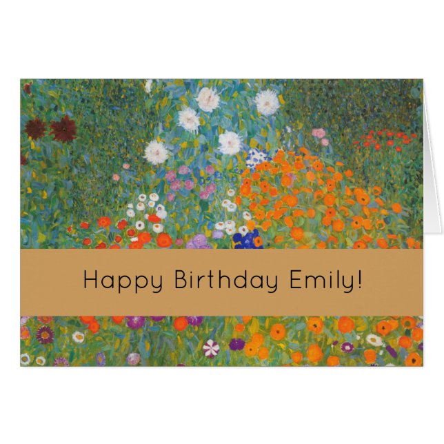 Gustav Klimt Flor Jardín Naturaleza (Anverso (Horizontal))