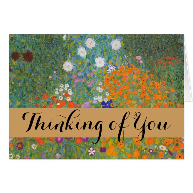 Gustav Klimt Flor Jardín Naturaleza (Anverso (Horizontal))