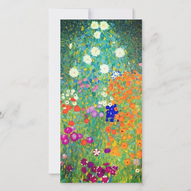 Gustav Klimt Flower Garden Card (Anverso)