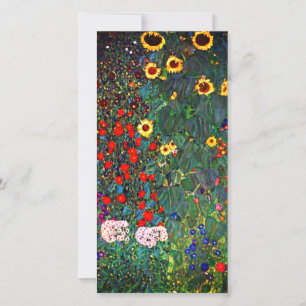 Gustav Klimt Flower Garden Card