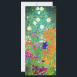 Gustav Klimt Flower Garden Card<br><div class="desc">Tarjeta con la pintura al óleo del jardín de flores de Gustav Klimt (1906). Un bonito jardín de flores moradas,  rojas,  blancas,  azules y naranjas. Un gran regalo para los amantes del arte Art Nouveau y austriaco.</div>