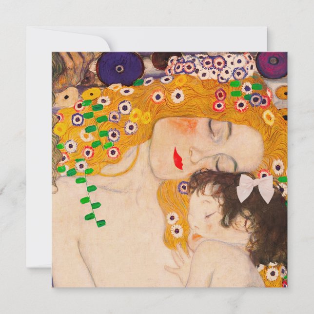 Gustav Klimt - Invitación Madre e Hijo (Anverso)