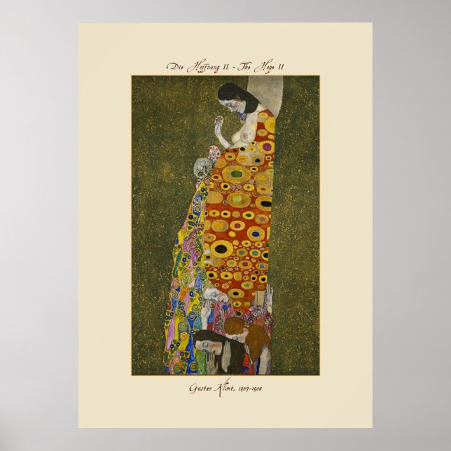 Gustav Klimt La Esperanza II Impresión Poster 1907 (Frente)
