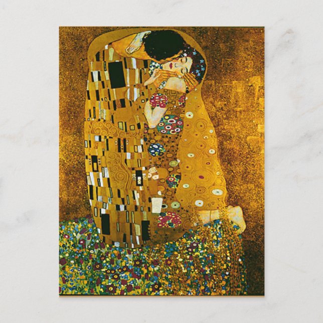 Gustav Klimt - La tarjeta de correo de Kiss (Anverso)