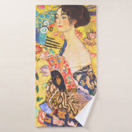Gustav Klimt Lady con arte vintage de fans